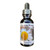 Chamomile flower essence bottle on white background