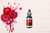 Zinnia flower essence bottle by some flowers