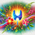 Illustration from bottle label: A stylized thyroid gland centered in a light burst with colorful flowers streaming around it. Illustration from bottle label: A stylized thyroid gland centered in a light burst with colorful flowers streaming around it.