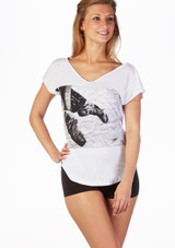 So Danca Ballet Design Dance T Shirt White [White]