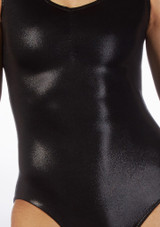 Alegra Metallic Deanna Unitard Black Front [Black]