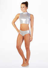 Alegra Metallic Maris Dance Crop Top Main [Silver]