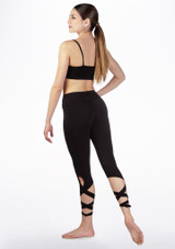 So Danca Tie Ankle Leggings - Black Black Back [Black]