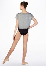 So Danca Kids Dance Cropped T Shirt Grey Back [Grey]