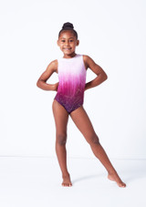 Alegra Girls Pink Storm Sleeveless Gymnastics Leotard Pink Front 2 [Pink]