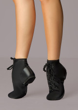 Alegra Split Sole Jazz Dance Boots Black Front 2 [Black]