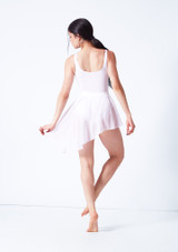 Move Dance Simone Asymmetric Lyrical Skirt White Back [White]