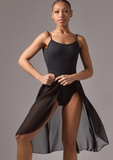 Move Dance Rhian Lyrical Half Skirt Black Front [Black]