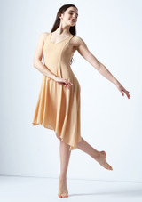 Move Dance Cressida Scoop Lyrical Dress Tan Front [Tan]