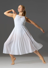 Move Dance Thalassa Cut Out Lyrical Dress White Front [White]
