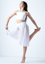 Move Dance Eris Asymmetric Lyrical Half Skirt Red main image. [Red]