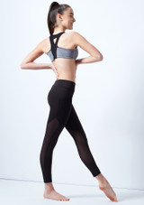 Capezio Teen Panelled Leggings Black Back [Black]