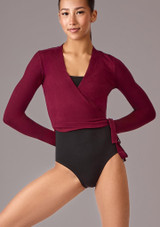 Move Dance Mila Ballet Dance Wrap Burgundy Front [Red]