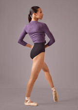 Move Dance Aria Ballet Dance Cardigan Deep Purple Front 4 [Purple]