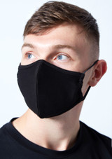 Move Dance Men's Black Face Mask Set - 2 Pack Black Front 2 [Black]