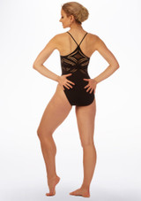 Capezio Seamless Deco Camisole Leotard Black Back 2 [Black]