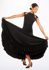 Capezio Flamenco Skirt Black 2 [Black]