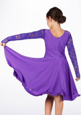 Move Dance Girls Saffron Ballroom Dress Purple Main [Purple]