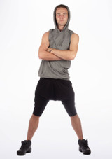 Dincwear Mens Muscle Back Sweat Dance Top Grey Main [Grey]