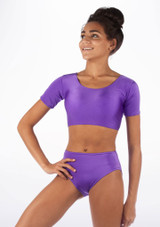 Alegra Shiny Odele Dance Top Purple Main [Purple]