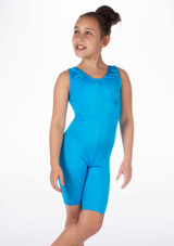 Alegra Girls Shiny Cycle Unitard Kingfisher Main [Blue]