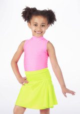 Alegra Shiny Mid Circle Dance Skirt Yellow #2.