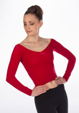 Repetto Tights Dance Crop Top Red Main [Red]