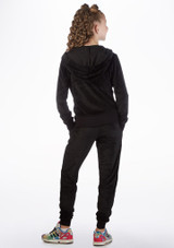 Pineapple Velour Slim Leg Trackies - Black Black Back [Black]