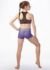 Bloch Ombre Mesh Crop Top Purple Back [Purple]