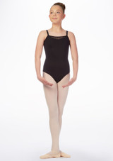 Mirella Teen Juliet Lace Back Leotard* Black Front [Black]