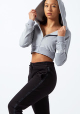 Bloch Zip Up Hoodie Grey Front [Grey]