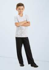 Weissman Sequin Collar Shirt White Front [White]