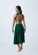 Weissman Laser Cut Dress Green Back [Green]