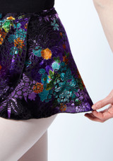 Capezio Botanical Wrap Skirt Purple Front 2 [Purple]