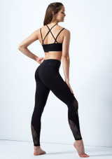 So Danca Harlequin Mesh Leggings Black Back [Black]