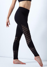 So Danca Macrame Leggings Black Front [Black]