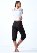 Bloch Perforated Cropped Pants Black Back [Black]