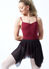 Bloch Fayre Mesh Dance Skirt Black Front [Black]