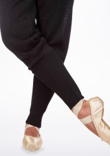 Tendu Long Cuffed Ankle Warm Up Pants Black Crop [Black]
