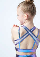 Capezio Girls Multi Strap Bra Top* Blue Back 2 [Blue]