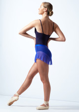 Ballet Rosa Waistband Mesh Skirt Royal Blue Back [Blue]