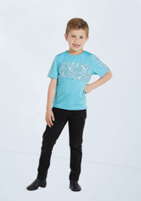 Weissman Boys Hologram Stripe Shirt Aqua [Blue]