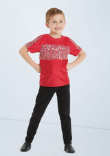 Weissman Boys Hologram Stripe Shirt Red [Red]