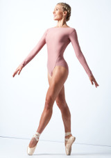 Move Dance Clementine Long Sleeve Leotard Pink Front [Pink]