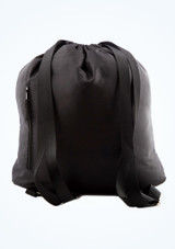 Tendu Luxury Satin-Look Drawstring Bag Black Back [Black]