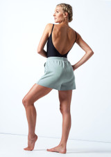 Move Dance Cassandra Jersey Dance Shorts Teal Back [Blue]