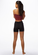 So Danca High Waist Ruched Shorts Black Back [Black]