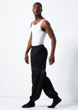 Grishko Mens Heat Retention Warm Up Pants Front [Black]