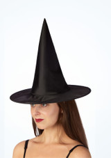 Childs Satin Witch Hat - Black Black Front 2 [Black]