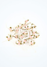 Satin Rose Bow Cluster - 20 Pieces White Main [White]